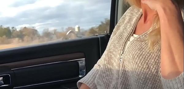  Petite Babe Squirts in Car and Wears Remote Control Vibrator in Public at Target